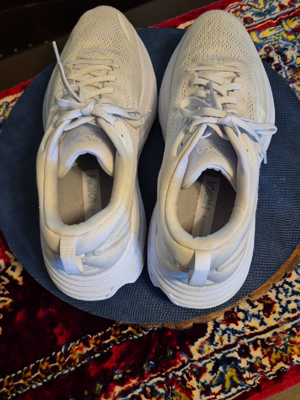 Hoka One One Bondi 8. Mens Sz.11D White Lightweight Running Shoes (#783sho) - Picture 2 of 12